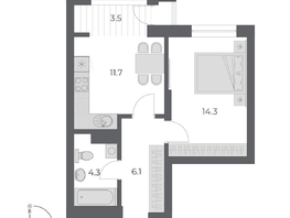 Продается 1-комнатная квартира ЖК ОСКАР, дом 2, 39.9  м&sup2;, 8670000 рублей