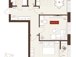 Продается 2-комнатная квартира ЖК Невский, 61.72  м&sup2;, 9880000 рублей