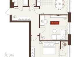 Продается 2-комнатная квартира ЖК Невский, 61.48  м&sup2;, 10200000 рублей