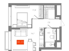Продается 1-комнатная квартира  Квартал ЩА, сек 2.1, 38.2  м&sup2;, 8390000 рублей