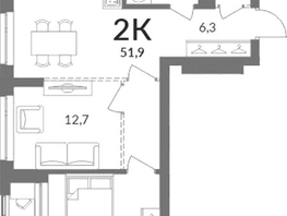Продается 2-комнатная квартира ЖК Горская Лагуна, 50.6  м&sup2;, 11600000 рублей