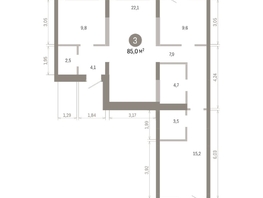 Продается 3-комнатная квартира ЖК Европейский берег, дом 46, 85  м&sup2;, 12900000 рублей