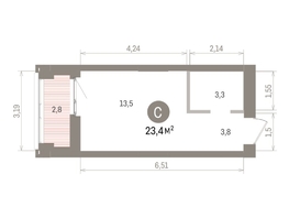 Продается Студия ЖК Европейский берег, дом 32, 23.36  м&sup2;, 6720000 рублей
