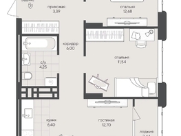 Продается 2-комнатная квартира ЖК Новый Кедровый, дом 2, 64.39  м&sup2;, 11150000 рублей