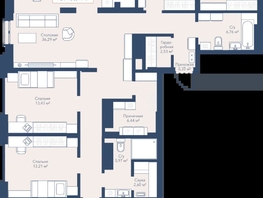 Продается 4-комнатная квартира ЖК Виларт, дом 2, 158.19  м&sup2;, 29710000 рублей