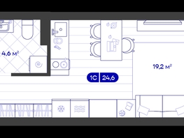 Продается Студия ЖК Баланс, 4 очередь, 24.59  м&sup2;, 5050000 рублей
