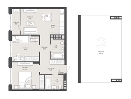 Продается 2-комнатная квартира ЖК Новый Кедровый, дом 2, 104.72  м&sup2;, 13900000 рублей