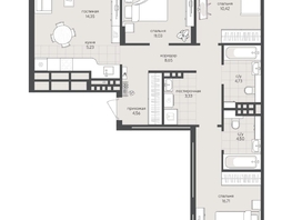 Продается 3-комнатная квартира ЖК Новый Кедровый, дом 2, 92.46  м&sup2;, 15300000 рублей