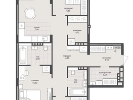 Продается 3-комнатная квартира ЖК Новый Кедровый, дом 2, 116.96  м&sup2;, 17550000 рублей