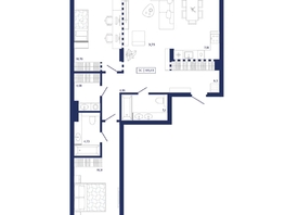 Продается 2-комнатная квартира ЖК Юнити Центр, 105.03  м&sup2;, 23900000 рублей
