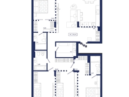 Продается 1-комнатная квартира ЖК Юнити Центр, 46.95  м&sup2;, 10900000 рублей