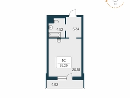 Продается Студия ЖК Расцветай на Зорге, дом 1 , 34.8  м&sup2;, 4750000 рублей