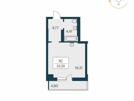Продается Студия ЖК Расцветай на Зорге, дом 1 , 33  м&sup2;, 3640000 рублей