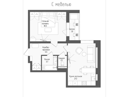 Продается 2-комнатная квартира ЖК Тетрис, корпус 2, 57.2  м&sup2;, 9683000 рублей
