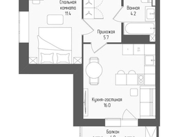Продается 2-комнатная квартира ЖК Тетрис, корпус 1, 38.8  м&sup2;, 8317500 рублей