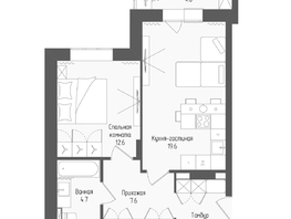 Продается 2-комнатная квартира ЖК Тетрис, корпус 2, 50.3  м&sup2;, 8724500 рублей