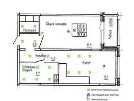 Продается 1-комнатная квартира ЖК Самоцветы, Бирюза дом 3, 53.8  м&sup2;, 6900000 рублей