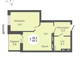 Продается Студия ЖК На Петухова, дом 2, 40.3  м&sup2;, 5200000 рублей