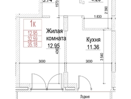 Продается 1-комнатная квартира ЖК Чернышевский, корп 4.1, 32.5  м&sup2;, 8850000 рублей