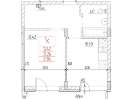 Продается 1-комнатная квартира ЖК Чернышевский, корп 4.1, 35.2  м&sup2;, 8200000 рублей