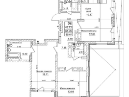 Продается 2-комнатная квартира ЖК Чернышевский, корп 3.1, 81.9  м&sup2;, 16000000 рублей