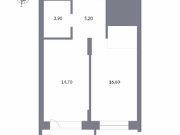 Продается 2-комнатная квартира ЖК Державина, 50, 44  м&sup2;, 11530000 рублей