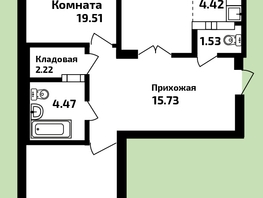3-комнатная квартира, 88.58 м², 2/16 этаж