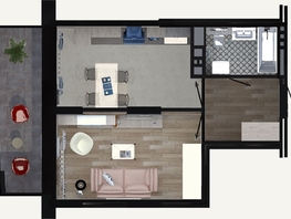 1-комнатная квартира, 38.41 м², 23/24 этаж