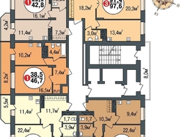 Продается 2-комнатная квартира ПОКРОВСКИЙ, б/с 3, 4, 5, 66.3 м², 4000000 рублей
