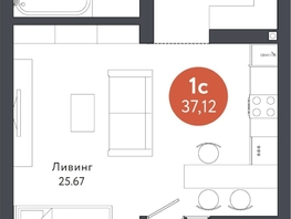 Продается 1-комнатная квартира ТИХОМИРОВ, 37.12 м², 5052032 рублей