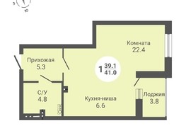 Продается Студия ЖК На Петухова, дом 1, 41  м², 3936000 рублей