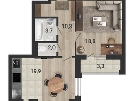 Продается 2-комнатная квартира ЖК Тетрис, корпус 2, 56.4  м², 8855000 рублей