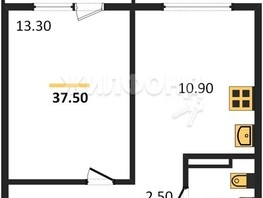 Продается 1-комнатная квартира ЖК Квартал Сосновый бор, дом 1, 39.6  м², 4543000 рублей