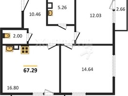 Продается 2-комнатная квартира ЖК Расцветай на Дуси Ковальчук, 59.2  м², 8850000 рублей