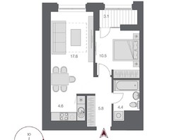Продается 2-комнатная квартира ЖК Дом Нобель, 44.45  м², 12850000 рублей
