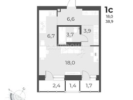 Продается 1-комнатная квартира ЖК Нормандия-Неман, дом 2, 37.3  м², 6650000 рублей