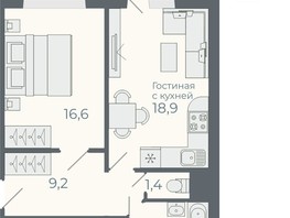 Продается 2-комнатная квартира ЖК Околица, дом 5, 51.4  м², 6230000 рублей