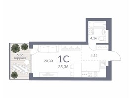 Продается Студия ЖК Горская Лагуна, корпус 2, 30.76  м², 7652800 рублей