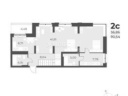Продается 2-комнатная квартира ЖК Рафинад, дом 1, 90.5  м², 12100000 рублей