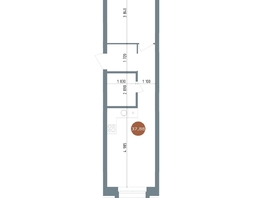 Продается 2-комнатная квартира ЖК 19/56 Кварталы Телецентра, сек 6, 37.88  м², 7750000 рублей