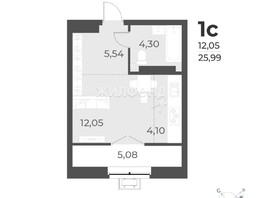 Продается 1-комнатная квартира ЖК Рафинад, дом 2, 26  м², 4280000 рублей