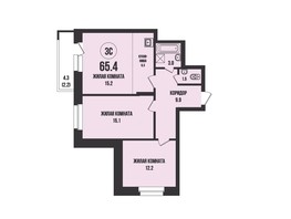 Продается 3-комнатная квартира ЖК Династия, дом 902, 65.4  м², 7020000 рублей