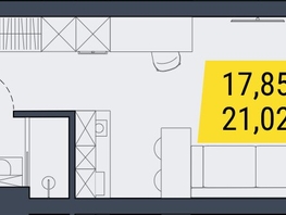 Продается Студия АК Land Lord (Ленд Лорд), 21.02  м², 3815130 рублей