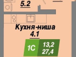 Продается Студия ЖК Калининский квартал, дом 1, 27.4  м², 4658000 рублей