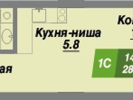 Продается Студия ЖК Калининский квартал, дом 4, 28.3  м², 4811000 рублей