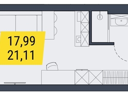 Продается Студия АК Land Lord (Ленд Лорд), 21.11  м², 3810355 рублей