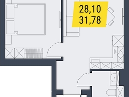 Продается 1-комнатная квартира АК Land Lord (Ленд Лорд), 31.78  м², 8262800 рублей