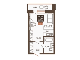 Продается Студия ЖК Ермак, 37.13  м², 4450000 рублей