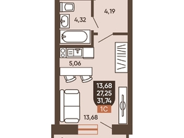 Продается Студия ЖК Ермак, 31.74  м², 3930000 рублей