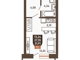 Продается Студия ЖК Ермак, 31.91  м², 3930000 рублей